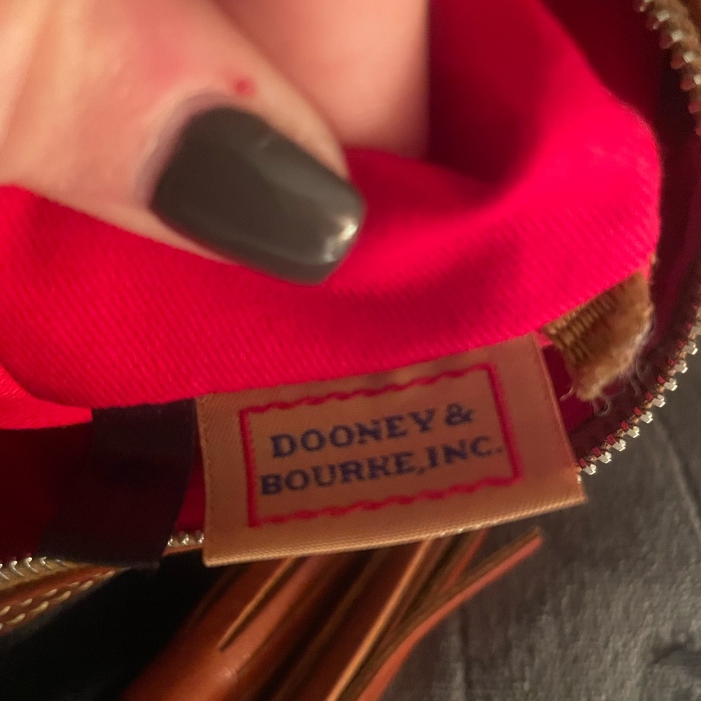 Dooney & Bourke Navy Suede Shoulder Bag - Picture 9 of 10